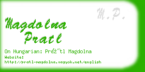 magdolna pratl business card